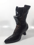 Vintage Black Victorian Style Boot 10" Tall Ceramic Ornamental Vase