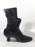 Vintage Black Victorian Style Boot 10" Tall Ceramic Ornamental Vase