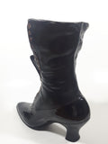 Vintage Black Victorian Style Boot 10" Tall Ceramic Ornamental Vase