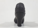 Black High Heel Stiletto Shoe Shaped Wood Display Stand with 10 Different Decorative Shoe Ornaments