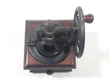 Antique Style Metal Hand Wheel Coffee Grinder Mill with Wood Base