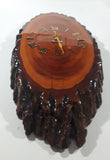 Vintage Wiebe Woodcraft MacGregor Manitoba 10" x 24" Lacquered Burl Wood Wall Clock