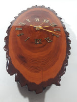 Vintage Wiebe Woodcraft MacGregor Manitoba 10" x 24" Lacquered Burl Wood Wall Clock