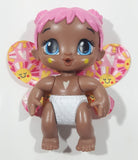 Baby Alive Glo Pixies Minis Sunny Pink Hair with Pink Fabric Wings 4" Tall Toy Figure