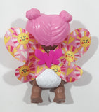 Baby Alive Glo Pixies Minis Sunny Pink Hair with Pink Fabric Wings 4" Tall Toy Figure