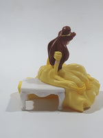 DecoPac Disney Belle Sitting on White Table 3 1/4" Tall Toy Figure