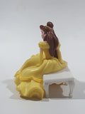 DecoPac Disney Belle Sitting on White Table 3 1/4" Tall Toy Figure