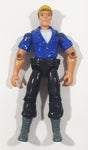 Man in Yellow Cap with Blue Shirt and Black Pants 4" Tall Toy Action Figure