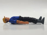 Man in Yellow Cap with Blue Shirt and Black Pants 4" Tall Toy Action Figure