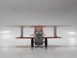 Daron K500 Bi-Plane Airplane Orange and White Pull Back Die Cast Toy Car Vehicle Missing Propeller