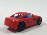 Unknown Brand Red with Blue Interior Plastic Body Die Cast Toy Car Vehicle