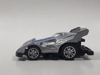 Unknown Brand Super #4 Silver Pull Back Die Cast Toy Car Vehicle