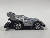 Unknown Brand Super #4 Silver Pull Back Die Cast Toy Car Vehicle