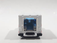Motor Max No. 6034 Emergency Medical Services Ambulance Van White Die Cast Toy Car Vehicle with Opening Rear Doors