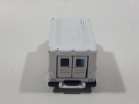 Motor Max No. 6034 Emergency Medical Services Ambulance Van White Die Cast Toy Car Vehicle with Opening Rear Doors