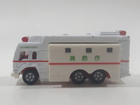 1996 Tomy Tomica No. 118 Super Ambulance White Die Cast Toy Car Vehicle with Slide Out Sides