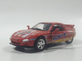 Road & Track No. 4021 Mazda RX-7 Dark Orange Red 1:43 Scale Die Cast Toy Car Vehicle with Opening Doors