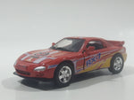 Road & Track No. 4021 Mazda RX-7 Dark Orange Red 1:43 Scale Die Cast Toy Car Vehicle with Opening Doors