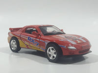 Road & Track No. 4021 Mazda RX-7 Dark Orange Red 1:43 Scale Die Cast Toy Car Vehicle with Opening Doors