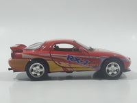 Road & Track No. 4021 Mazda RX-7 Dark Orange Red 1:43 Scale Die Cast Toy Car Vehicle with Opening Doors