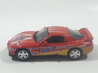 Road & Track No. 4021 Mazda RX-7 Dark Orange Red 1:43 Scale Die Cast Toy Car Vehicle with Opening Doors