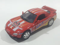 Road & Track No. 4021 Mazda RX-7 Dark Orange Red 1:43 Scale Die Cast Toy Car Vehicle with Opening Doors