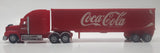 2002 Schutzmarken koffeinhaltig Coca Cola Semi Tractor Trailer Truck Red Plastic Die Cast Toy Car Vehicle