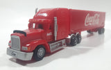 2002 Schutzmarken koffeinhaltig Coca Cola Semi Tractor Trailer Truck Red Plastic Die Cast Toy Car Vehicle