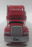 2002 Schutzmarken koffeinhaltig Coca Cola Semi Tractor Trailer Truck Red Plastic Die Cast Toy Car Vehicle