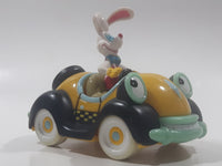 Rare Vintage Disney Amblin Who Framed Roger Rabbit? Benny The Cab Yellow Plastic Pull Back Toy Car Vehicle