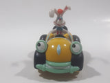 Rare Vintage Disney Amblin Who Framed Roger Rabbit? Benny The Cab Yellow Plastic Pull Back Toy Car Vehicle