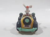 Rare Vintage Disney Amblin Who Framed Roger Rabbit? Benny The Cab Yellow Plastic Pull Back Toy Car Vehicle