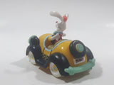 Rare Vintage Disney Amblin Who Framed Roger Rabbit? Benny The Cab Yellow Plastic Pull Back Toy Car Vehicle