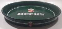 Vintage Beck's Beer Green 13" Round Metal Beverage Serving Tray