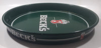 Vintage Beck's Beer Green 13" Round Metal Beverage Serving Tray