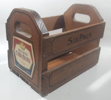 Vintage 1981 North Columbia Trading Company Molson Canadian Six Pack Wood Carrying Crate