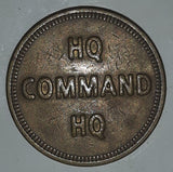 Vintage HQ Command HQ No Cash Value Metal Gaming Token Coin