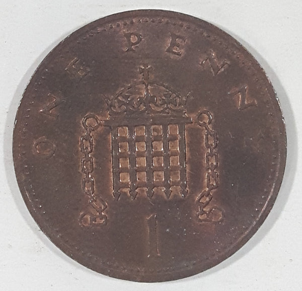 1985 United Kingdom Great Britain One Penny 1 Cent Queen Elizabeth II Copper Metal Coin