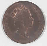 1985 United Kingdom Great Britain One Penny 1 Cent Queen Elizabeth II Copper Metal Coin