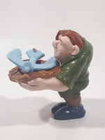 Disney Hunchback of Notre Dame Quasimodo Holding Nest with Blue Bird PVC Toy Figure 3 1/8" Tall