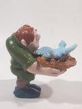 Disney Hunchback of Notre Dame Quasimodo Holding Nest with Blue Bird PVC Toy Figure 3 1/8" Tall