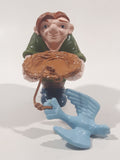 Disney Hunchback of Notre Dame Quasimodo Holding Nest with Blue Bird PVC Toy Figure 3 1/8" Tall