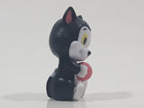 Disney Junior Minnie Mouse Pet Figaro Black Cat with Pink Ball of Yarn 1 7/8" Tall Toy Figure