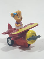 Vintage 1989 Disney Tailspin Holly's Bi-Plane 2 1/4" Tall Toy Airplane Figure