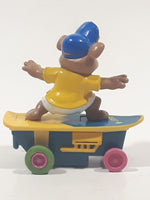 1991 McDonald's Hanna Barbera Yogi Bear Boo Boo Bear Cartoon Character on Skateboard Rev-Up and Go Toy Figure