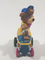 1991 McDonald's Hanna Barbera Yogi Bear Boo Boo Bear Cartoon Character on Skateboard Rev-Up and Go Toy Figure