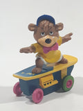 1991 McDonald's Hanna Barbera Yogi Bear Boo Boo Bear Cartoon Character on Skateboard Rev-Up and Go Toy Figure