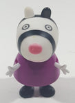 Peppa Pig Zoe Zebra 2" Tall Plastic and Rubber Toy Figure