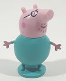 2003 ABD Peppa Pig Daddy Pig 2 1/8" Tall Toy Figure