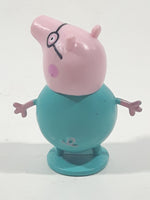 2003 ABD Peppa Pig Daddy Pig 2 1/8" Tall Toy Figure